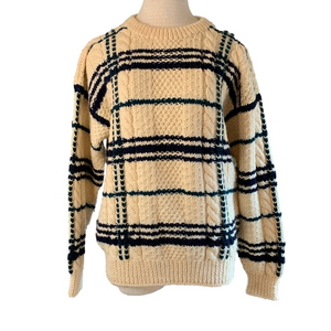 Embassy Row Special Edition hand knit worsted wool vintage sz m grandpa sweater